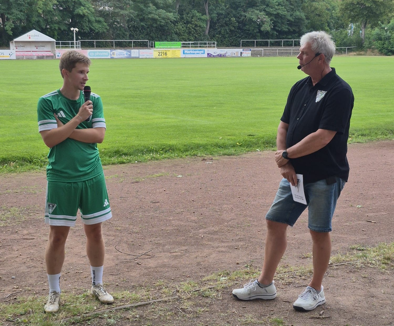 Spielerinterview bei der Saisoneröffnung
