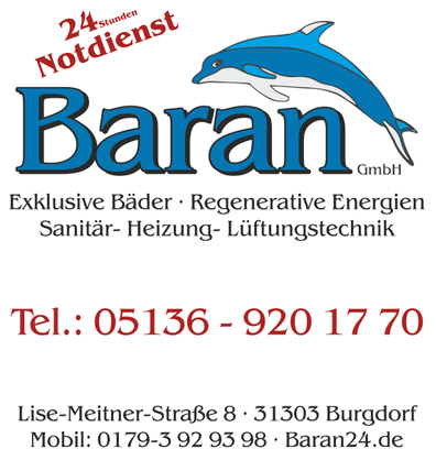 Baran GmbH – Exklusive Bäder, regenerative Energien, Sanitär, Heizung und Lüftungstechnik