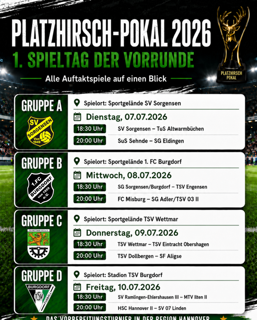 ⚽️ Platzhirschpokal startet